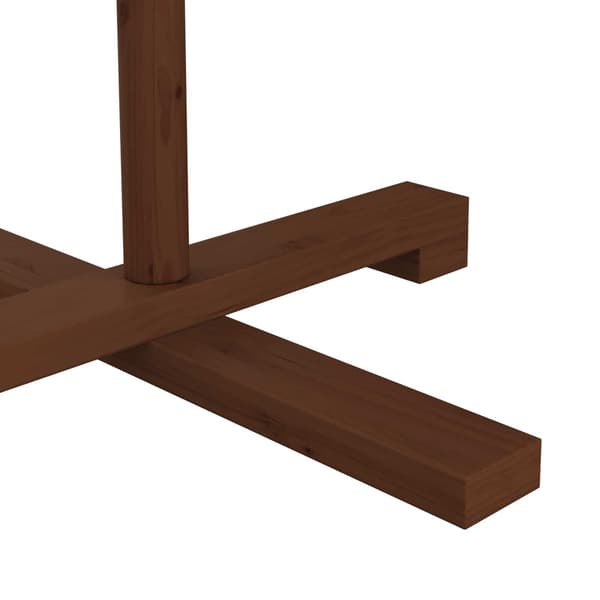 Träjulgran 125 cm Bambu och massiv furu Mörkbrun