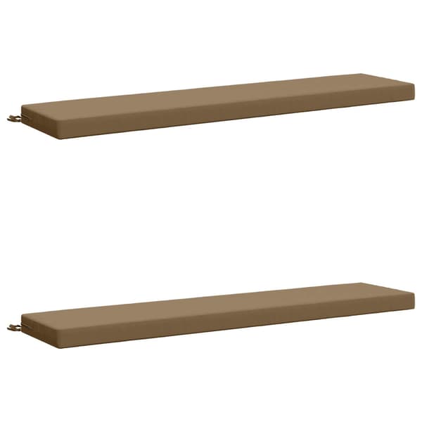 2-delade Bänk Kuddar SOEST 2 st 100% Polyester Taupe