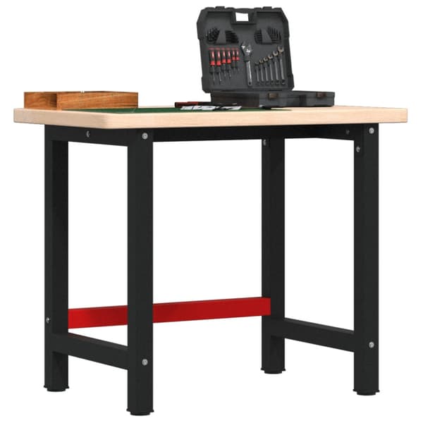 Arbetsbänk 100x60x83 cm massiv ek rektangulär