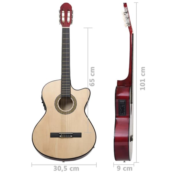 Westerngitarr med cutaway EQ och 6 strängar
