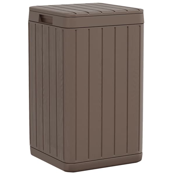 Soptunna för utomhusbruk brun 38x38x65 cm PP