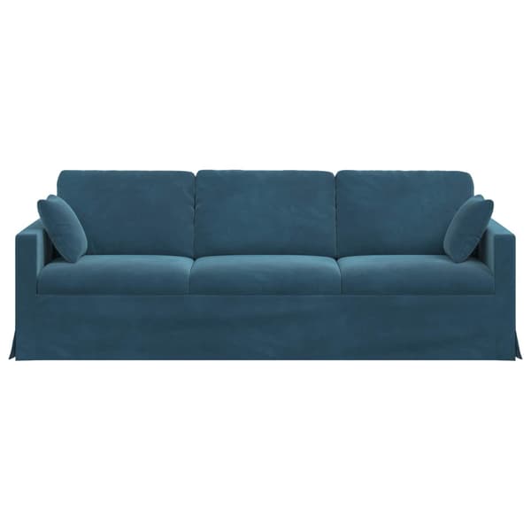 Soffa Blå 228 x 78 x 80 cm Sammet