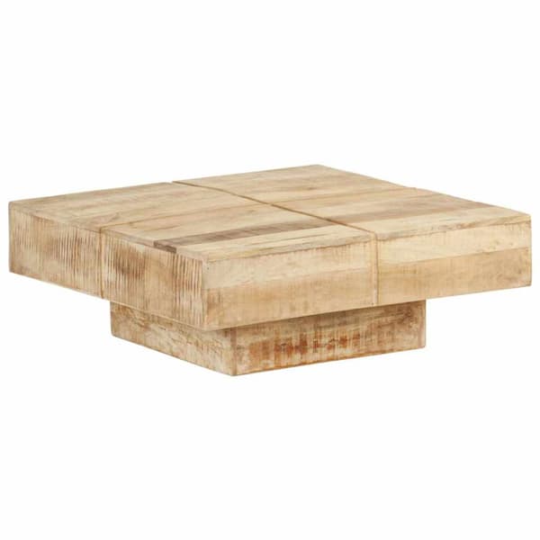 Soffbord 80x80x28 cm massivt mangoträ