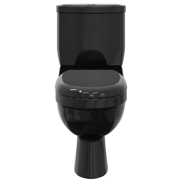 Toalettstol med cistern svart