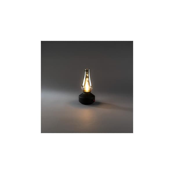 Lykta metall LED 24,5cm svart