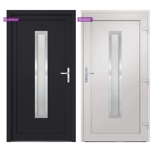 Ytterdörr antracit 98x208 cm PVC