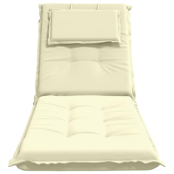 Solstol Kudde GEMERT 100% Polyester Gräddvit 190 x 60 x 9 cm