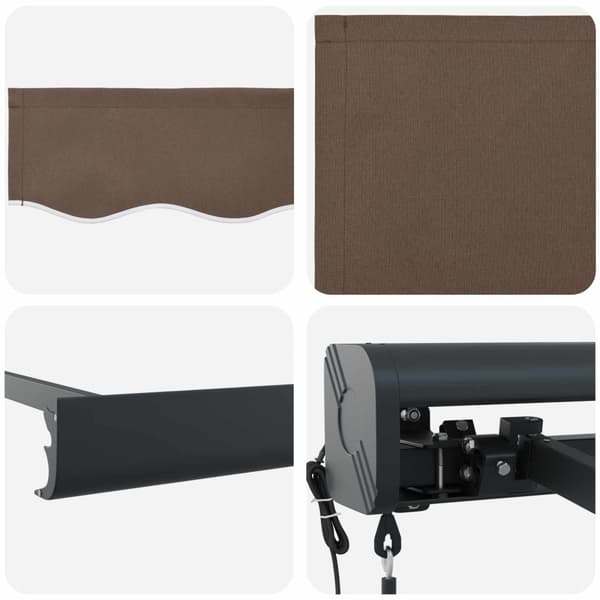 Markis Taupe 450 × 300 cm Polyester och aluminium