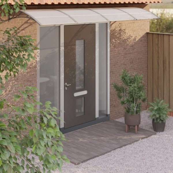 Entrétak grå 350x100 cm polykarbonat