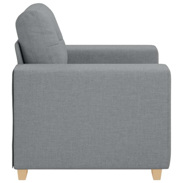 Fåtölj ljusgrå 100x78x80 cm tyg