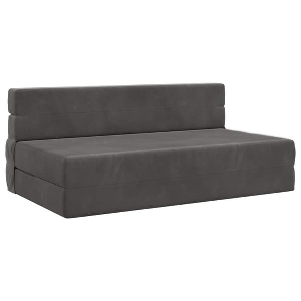 Fällsoffa säng Mörkgrå 203 x 152 x 15 cm Sammet
