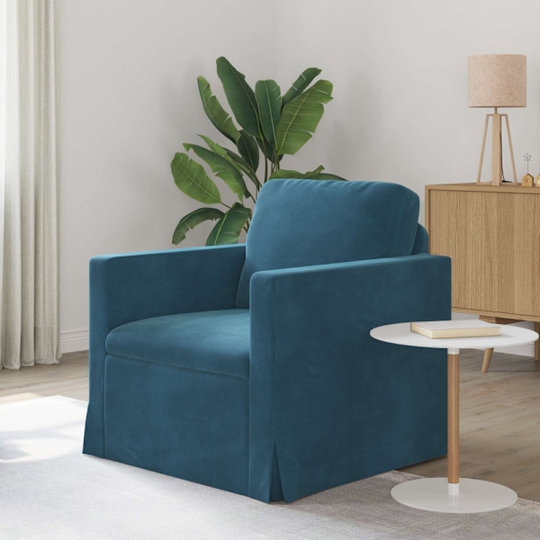 Soffa Blå 78 x 78 x 80 cm Sammet