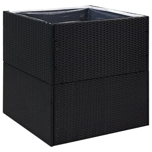 Odlingslåda svart 80x80x80 cm konstrotting