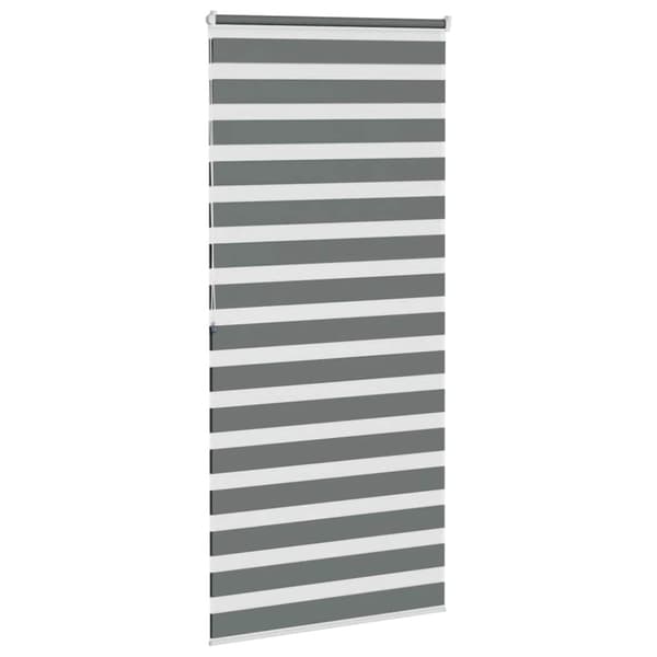 Rullgardin zebra mörkgrå 110x200 cm tyg bredd 105,9cm polyester