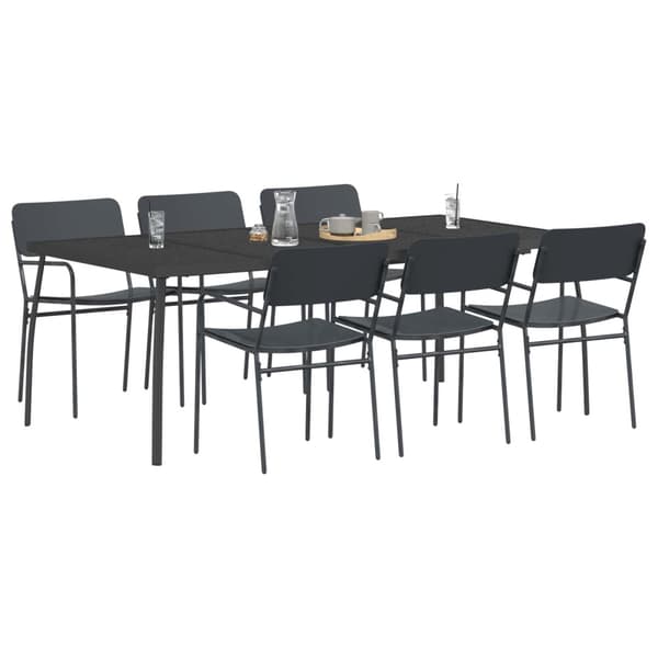 Matgrupp 7 st Antracit Stål