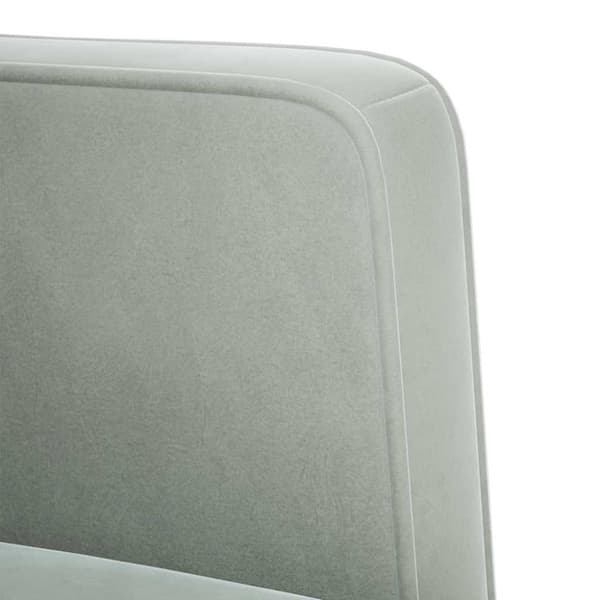 Loveseat soffa ljusgrå 111 cm sammet