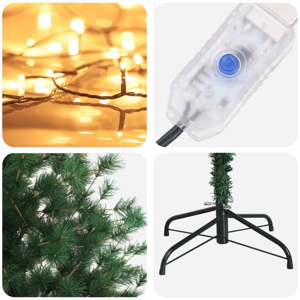 Plast Hingad Julgran 150 cm 150 LED-lampor Varmvit