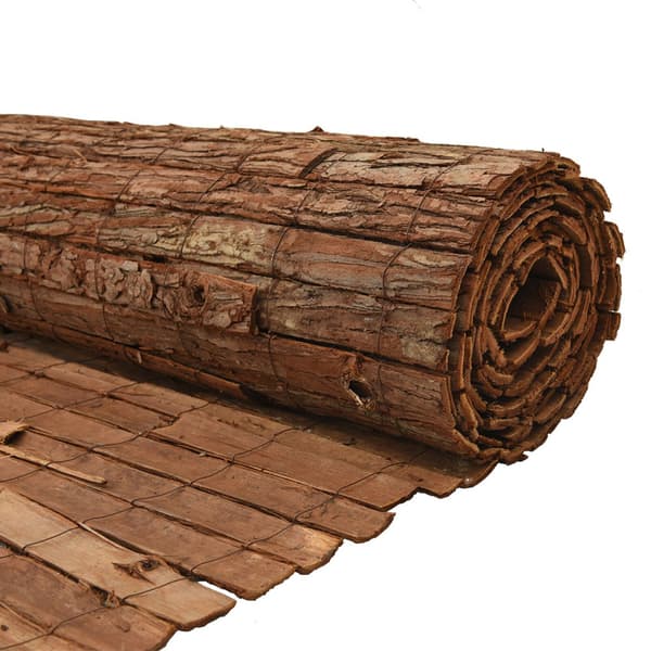 Barkstaket Brun 400 x 125 cm Bark