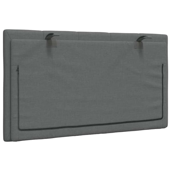 Headboard Cushion "Hanko" Dark Grey 80 cm Fabric