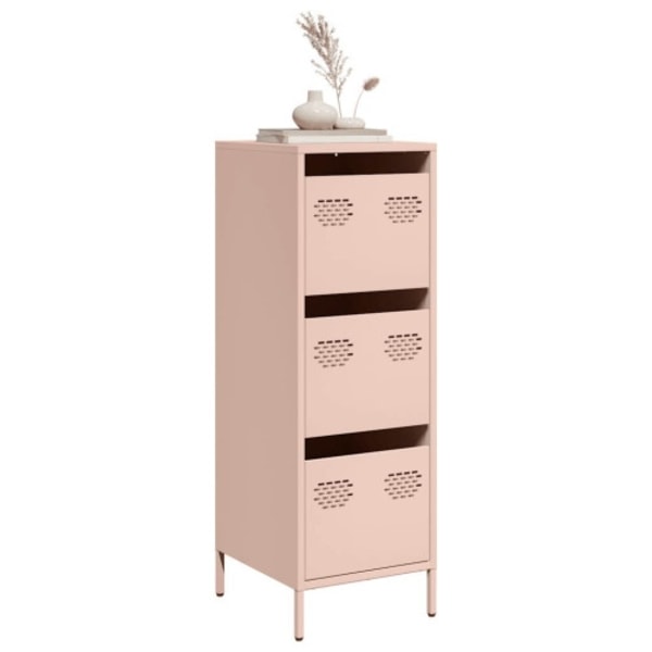 Högskåp rosa 39x35x103,5 cm stål