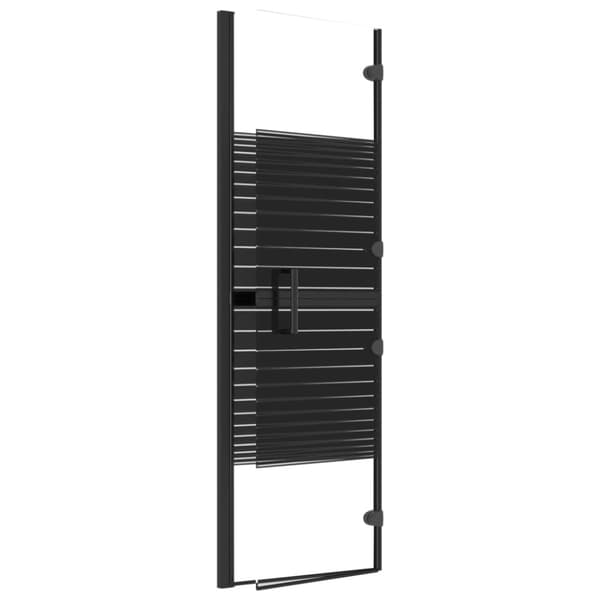 Duschvägg fällbar ESG 80x140 cm svart