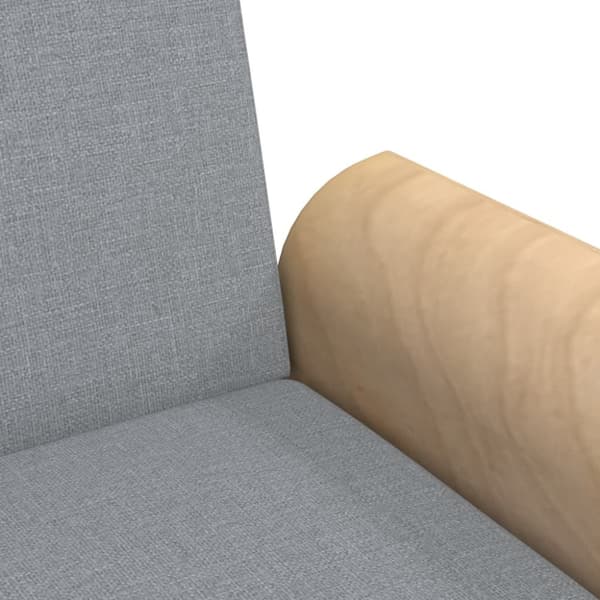 Bäddsoffa med armstöd ljusgrå tyg