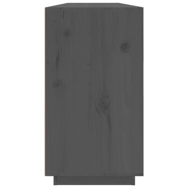 Byrå grå 100x40x75 cm massiv furu