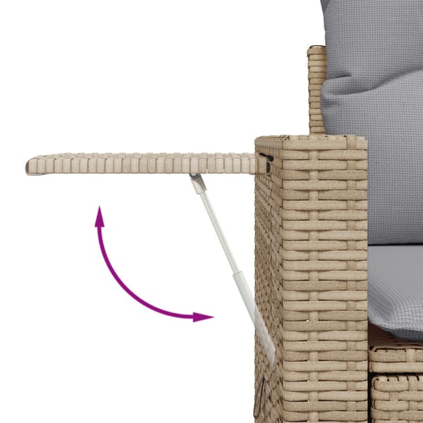 Trädgårdsoffset 13 pcs Beige konstrotting
