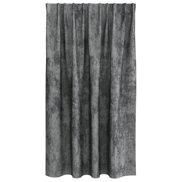 Sammetsgardiner 2 st Grå 140 x 140 cm Sammet