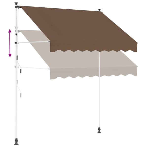 Manuell Utdragbar Markis Taupe 150 cm