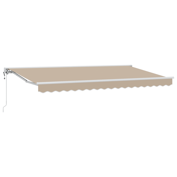 Markisram Beige 400 x 200 cm Polyester med PU-beläggning