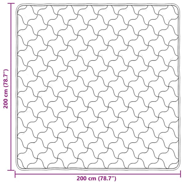 Full Års-Duvet Quiltad Antracit 200 x 200 cm