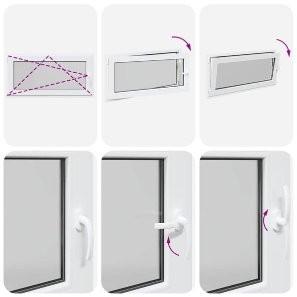 Källarfönster RISOR 120 x 60 cm PVC och glas Vit