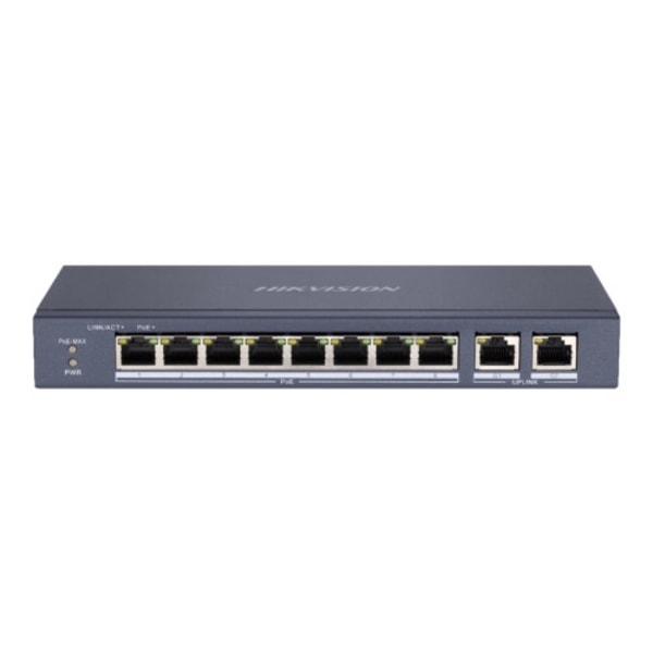 Hikvision Value Series DS-3E0310P-E/M - switch - 8 portar - ohanterad Svart