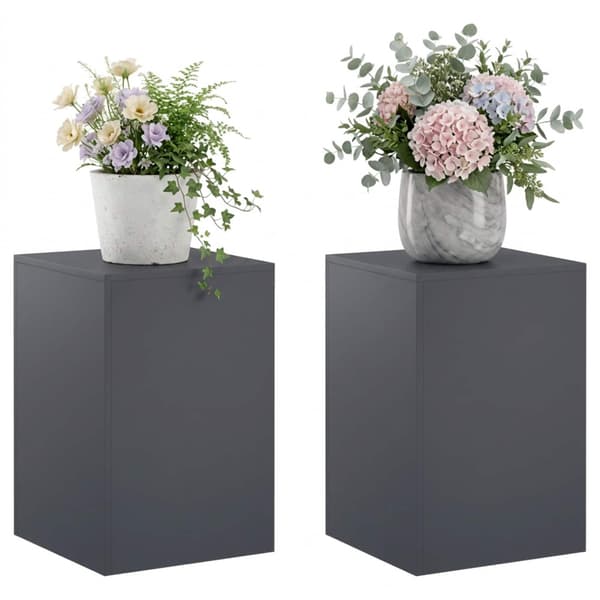 Växtställ 2 pcs Antracit 40 x 40 x 60 cm Galvaniserat stål
