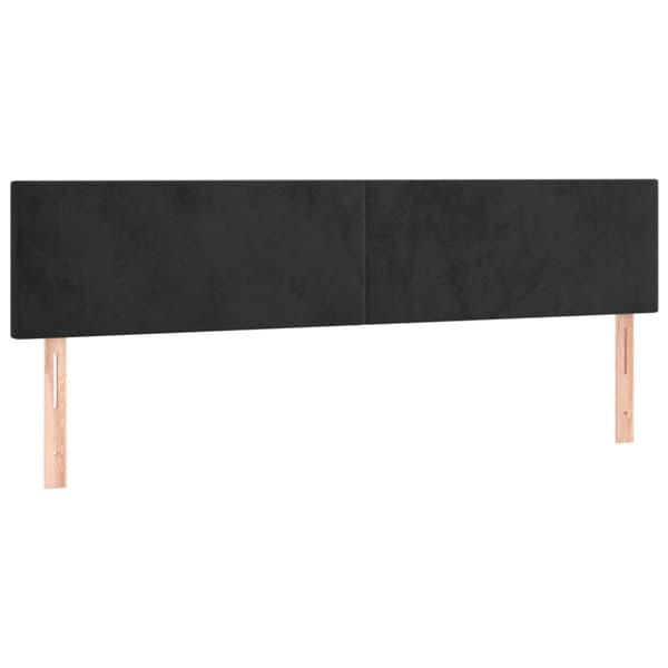 Ramsäng med madrass & LED svart 120x190 cm sammet