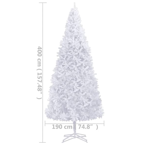 Belyst plastgran 400 cm vit