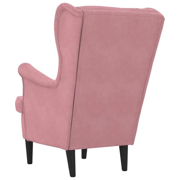 Fåtölj rosa sammet