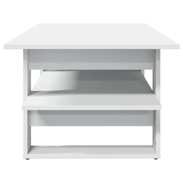 Soffbord vit 102x55x42 cm konstruerat trä