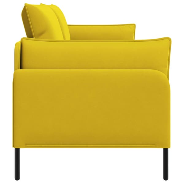 3-Sits soffa 3-sits Gul 222 x 81 x 89 cm Sammet