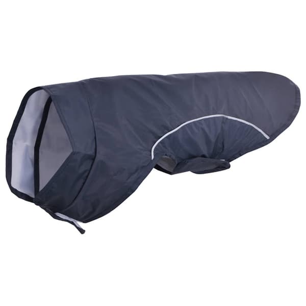 Regnrock för hundar med reflekterande remsor polyester marinblå