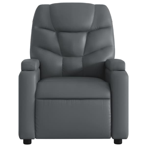 Massagefåtölj grå konstläder