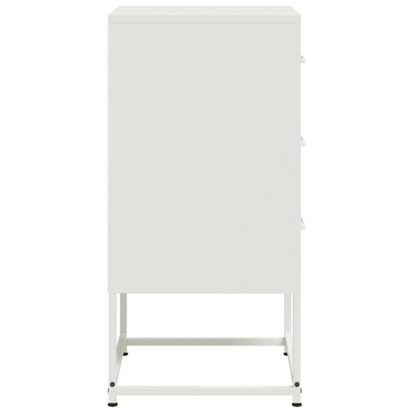 Sängbord vit 36x39x78 cm stål