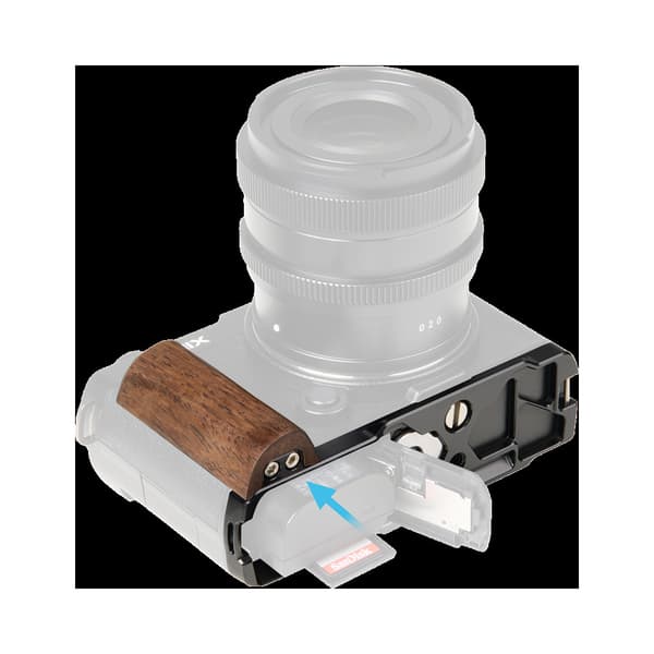 SmallRig 5945 L-Shaped Mount Plate with Wooden Handle for Panasonic S9