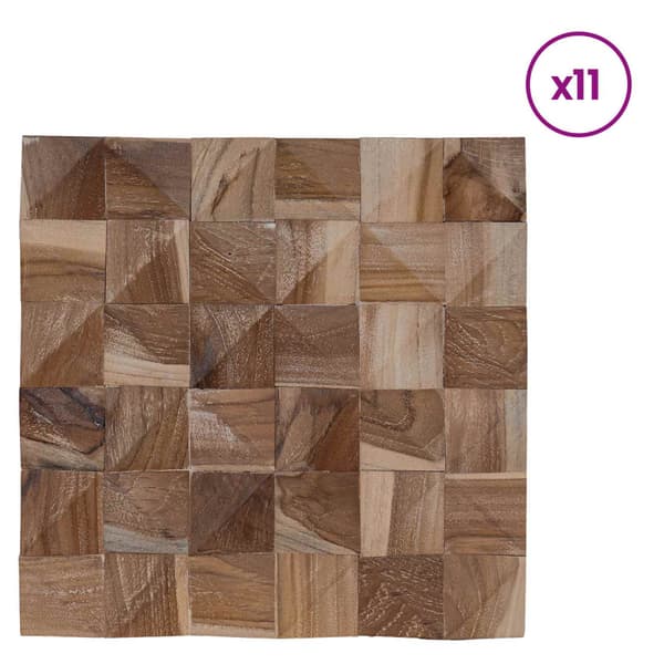 Väggpanel 11 st Naturlig 30 x 30 x 2 cm