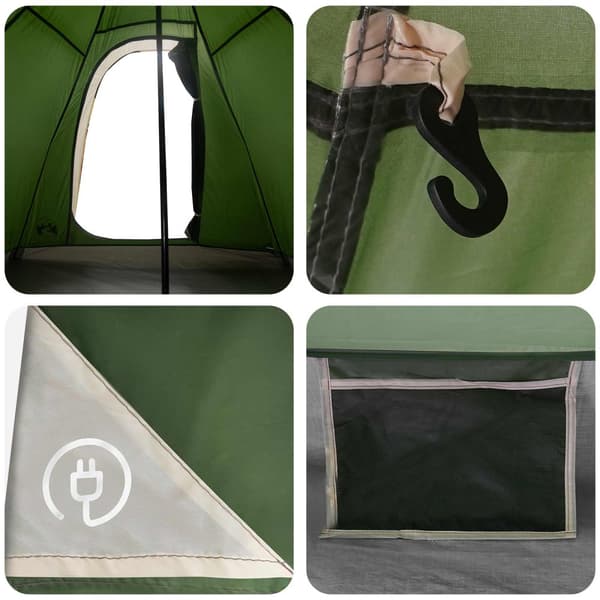 3 person Grön 185T Polyester med PU-beläggning