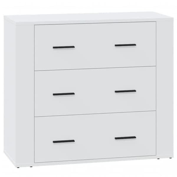 Skänk vit 80x33x70 cm konstruerat trä