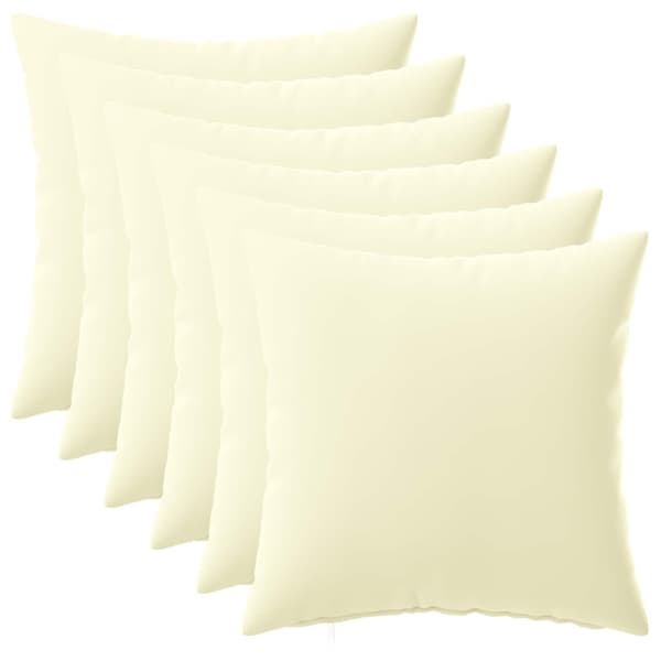 Kudde med kudde HEERLEN 6 st Gräddvit Polyester