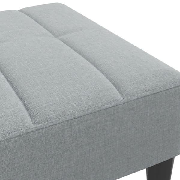 Fotpall Ljusgrå 77x55x31 cm tyg