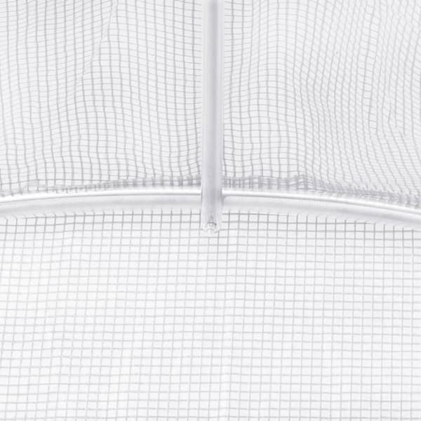 Växthus med stålram vit 64 m² 16x4x2 m